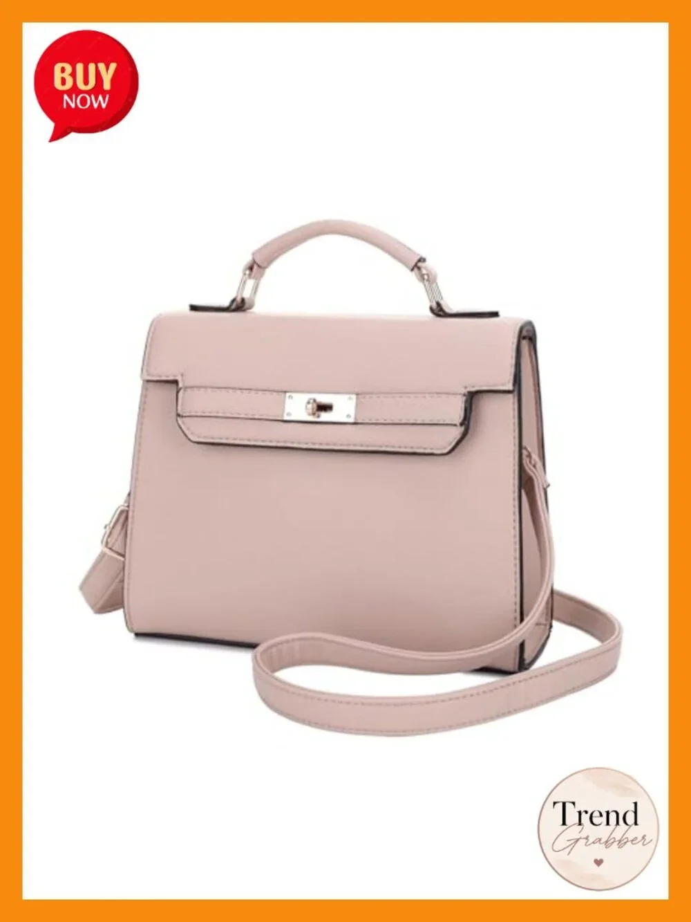 Women's Top Handle Satchel with Detachable Crossbody Strap Faux Leather Bag